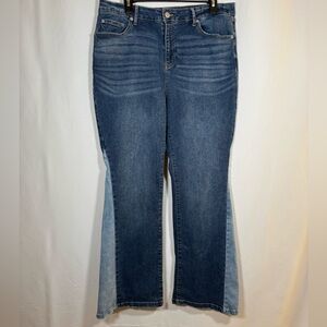 Marc New York Two-Tone Blue Flare Jeans